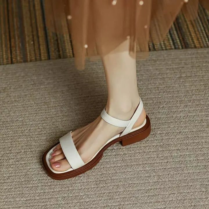 Sophia | Women's Leather Sandals-The Yellow Prime