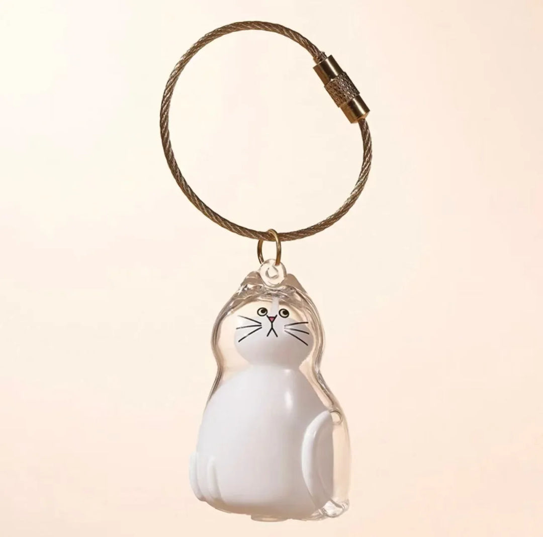 Women's Dog Hair Keepsake Keychain Clear Resin Pendant Charm-The Yellow Prime
