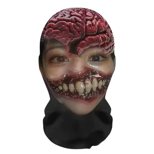 Halloweens morsomme cosplay-parykk- og maskesett for kreativ hodebekledning
