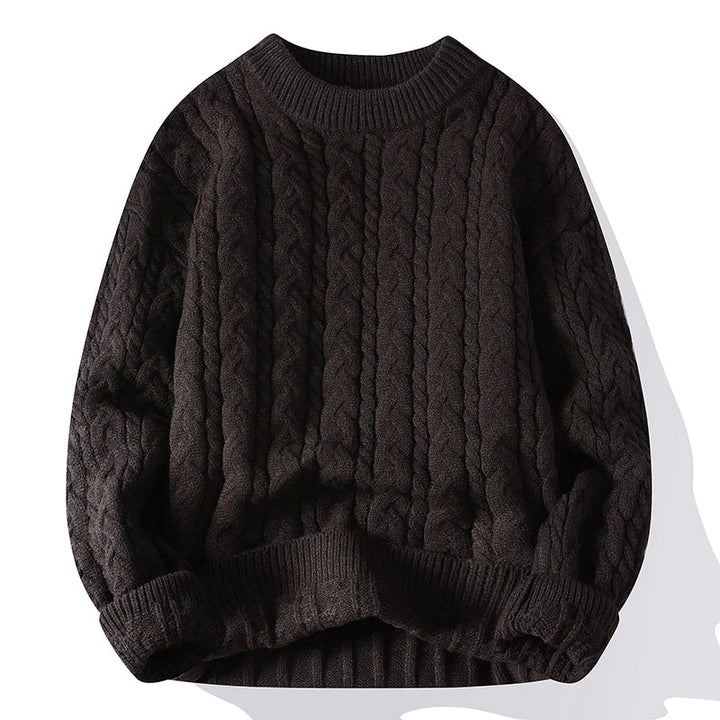 Logan | Men's Cable Knit Wool Blend Pullover Sweater