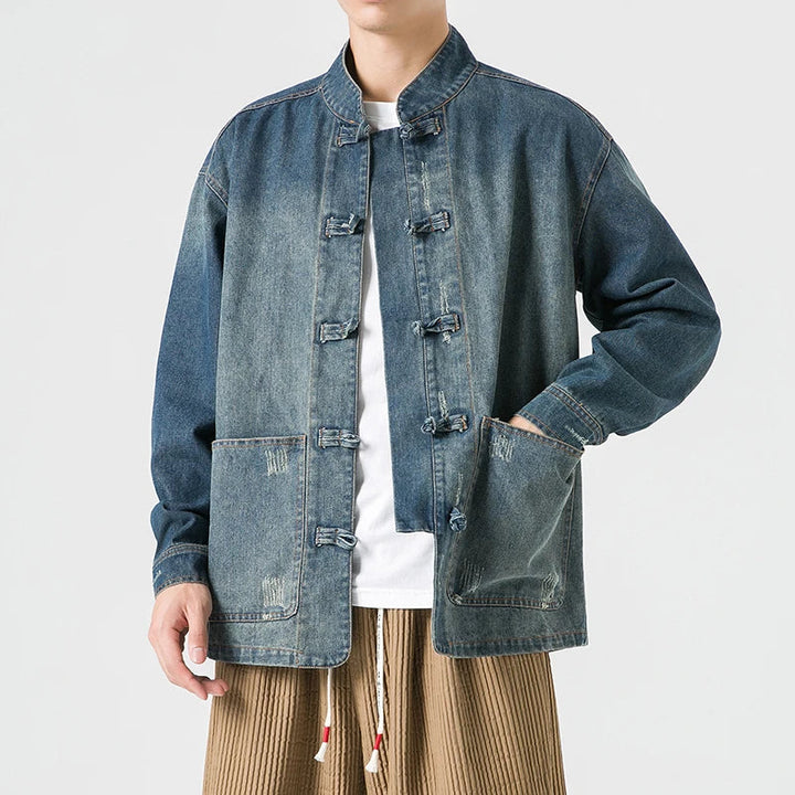 Men's Washed Denim Jacket - Eastbound Style-The Yellow Prime