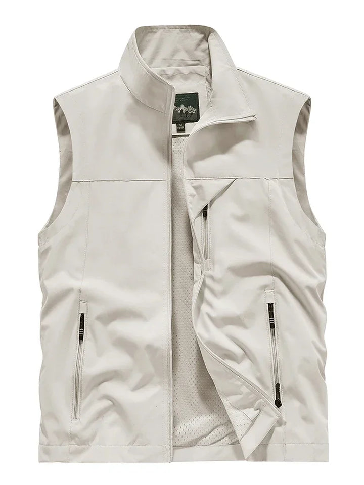 Men's Waterproof Versatile Sleeveless Vest - Lightweight Polyester