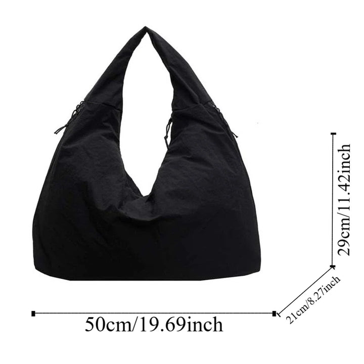 Women's Lightweight Versatile Shoulder Bag - Slouchy Nylon Design-The Yellow Prime
