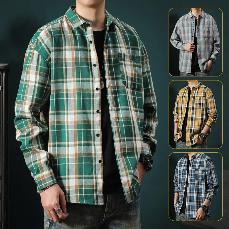 Men's Plaid Oakridge Shirt - Stylish and Comfortable-The Yellow Prime