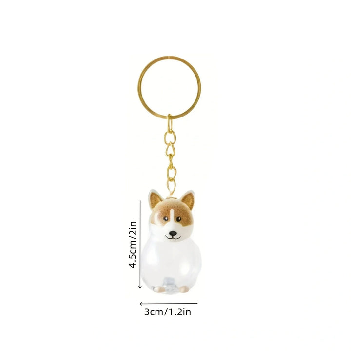 Women's Dog Hair Keepsake Keychain Clear Resin Pendant Charm-The Yellow Prime