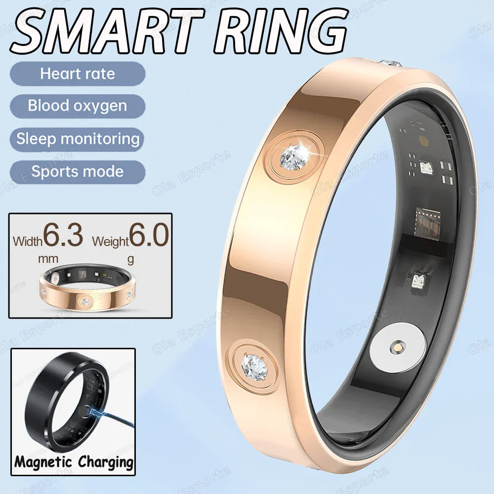 Health Tracker Smart Ring - IP68 Waterproof Sleep & Heart Rate Monitor-The Yellow Prime