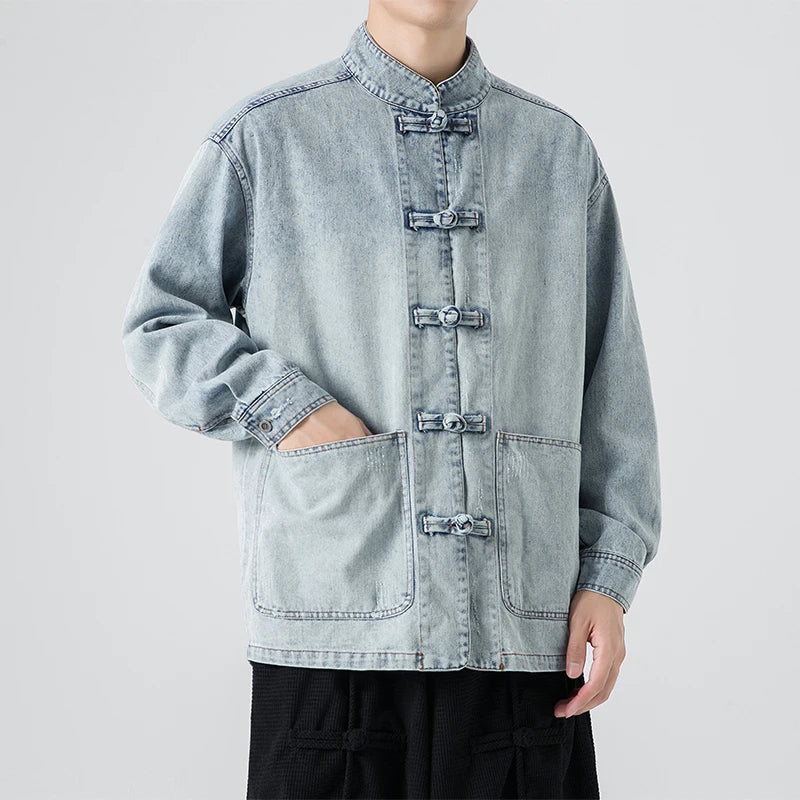 Men's Washed Denim Jacket - Eastbound Style-The Yellow Prime