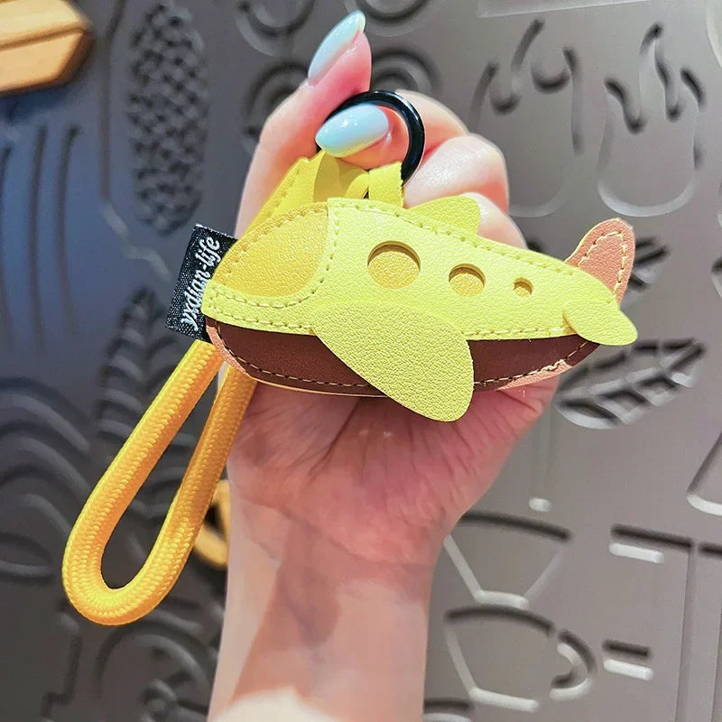 Women's Handmade Leather Keychain Transportation Charm Gift 2025-The Yellow Prime