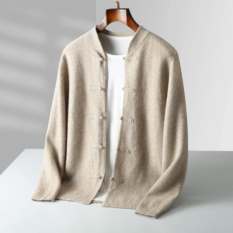 Men's Merino Wool Cardigan - Stylish and Comfortable Knitwear-The Yellow Prime