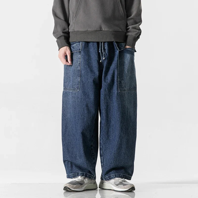 Men's Wide-Leg Relaxed Fit Denim Jeans