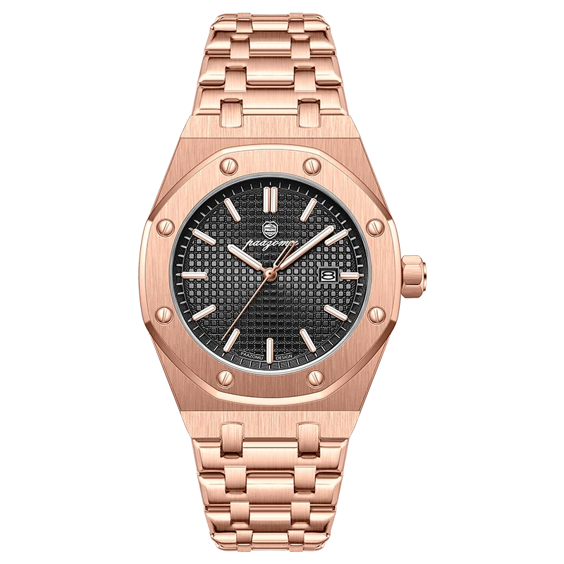 Men's Waterproof Quartz Stainless Steel Business Watch with Date-The Yellow Prime