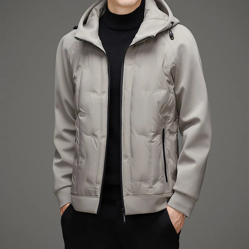 Men's Quilted Hooded Jacket - Ridgefield Style-The Yellow Prime