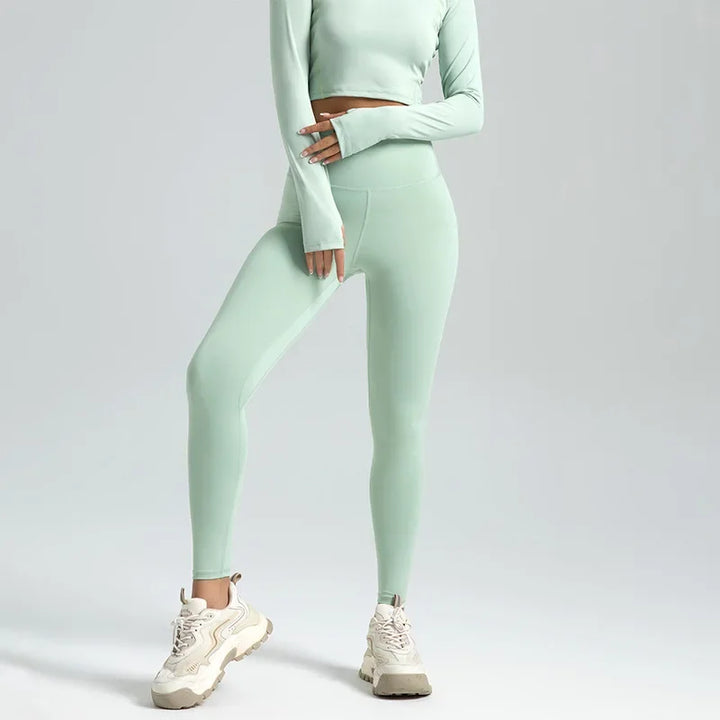Leggings de ginásio Y2K de cintura subida para mulher, com efeito lifting no rabo