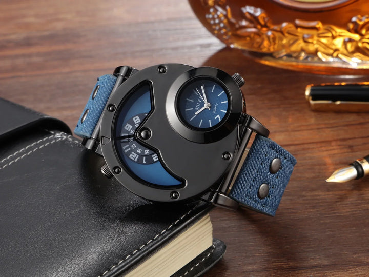 Men's Quartz Sport Watch with Fabric Strap and Unique Alloy Case-The Yellow Prime