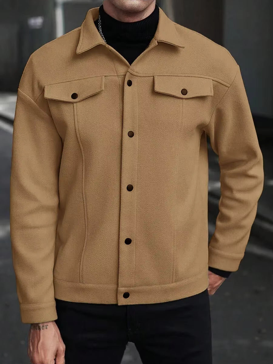 Evan | Men's Wool Button-Up Jacket