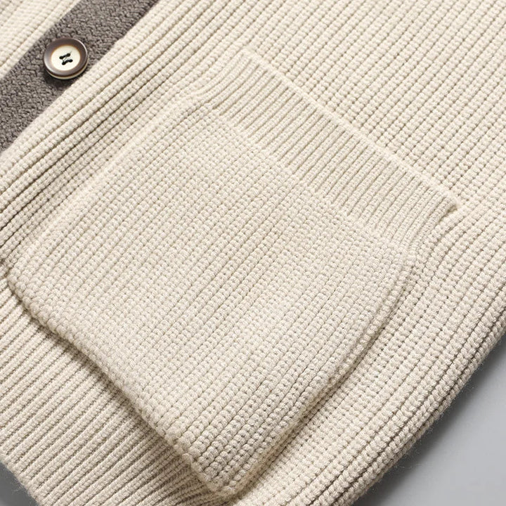 Men's Two-Tone Cardigan-The Yellow Prime
