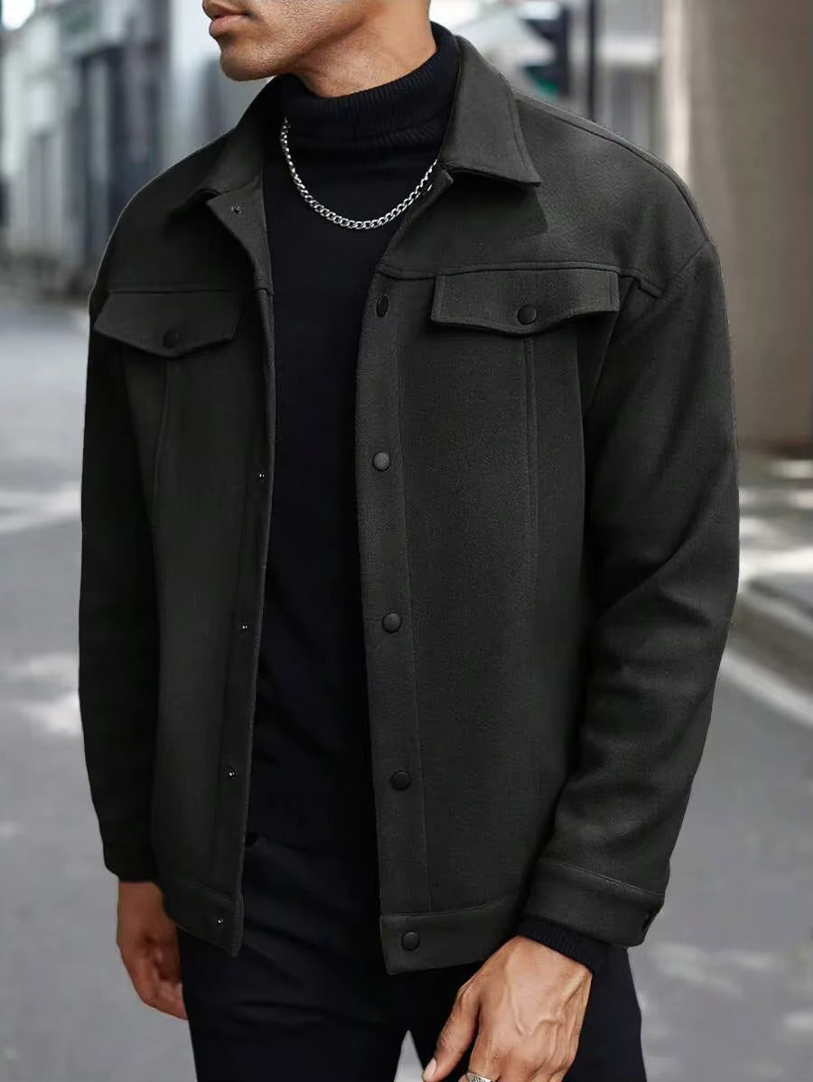 Evan | Men's Wool Button-Up Jacket