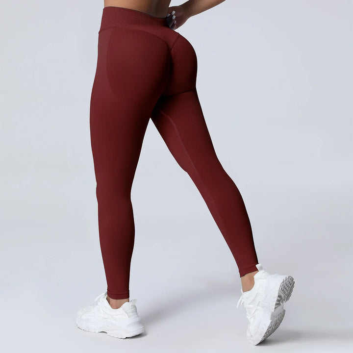 Women's Push-Up Low-Rise Seamless Yoga Leggings for Fitness