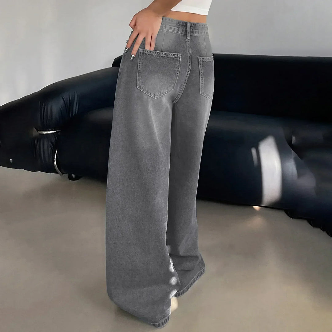 Nora | Women's Baggy Wide Leg Jeans - Comfortable and Stylish Fit-The Yellow Prime