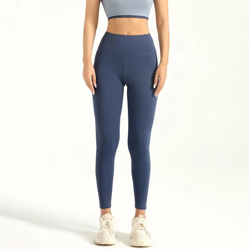 Leggings de ginásio Y2K de cintura subida para mulher, com efeito lifting no rabo