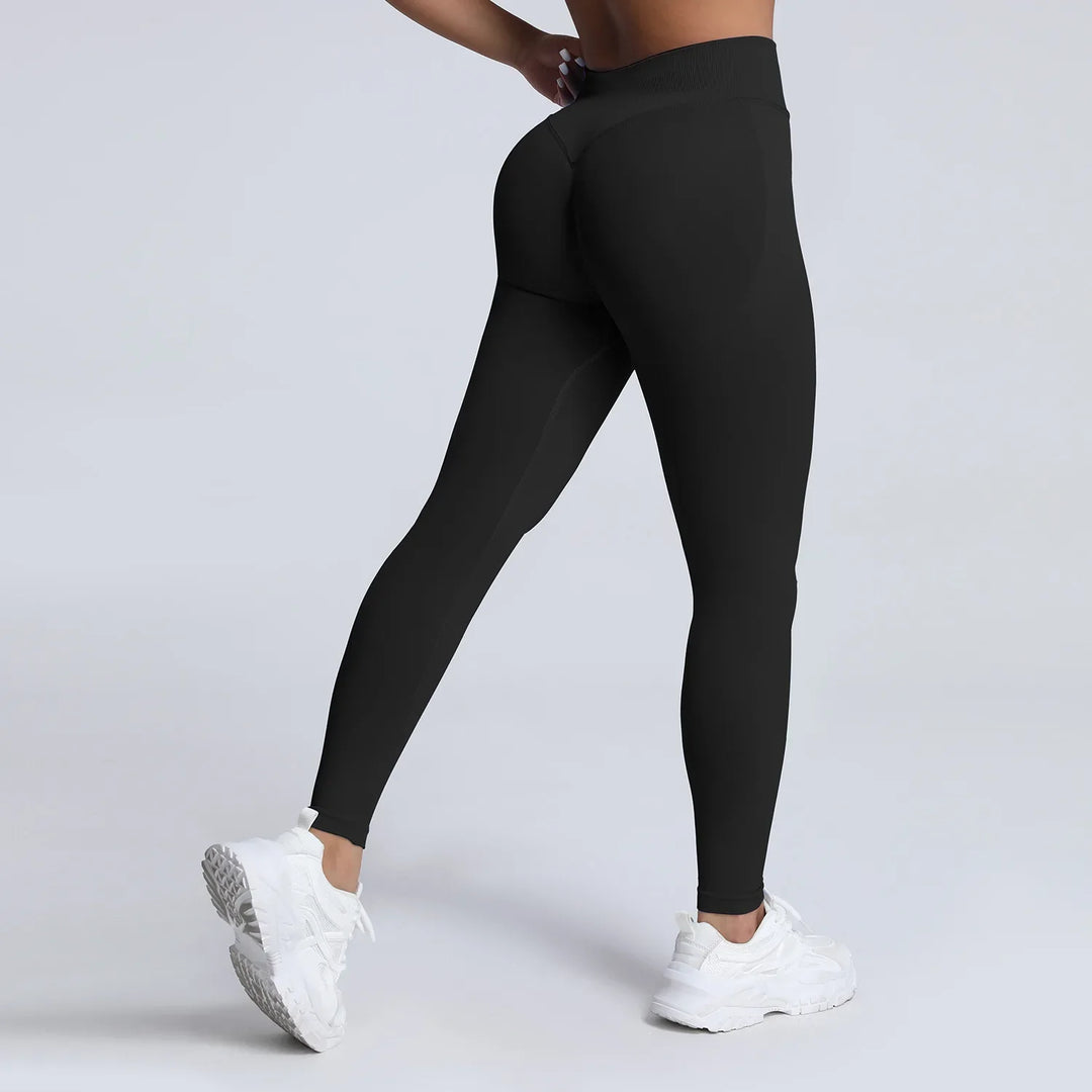 Women's Push-Up Low-Rise Seamless Yoga Leggings for Fitness