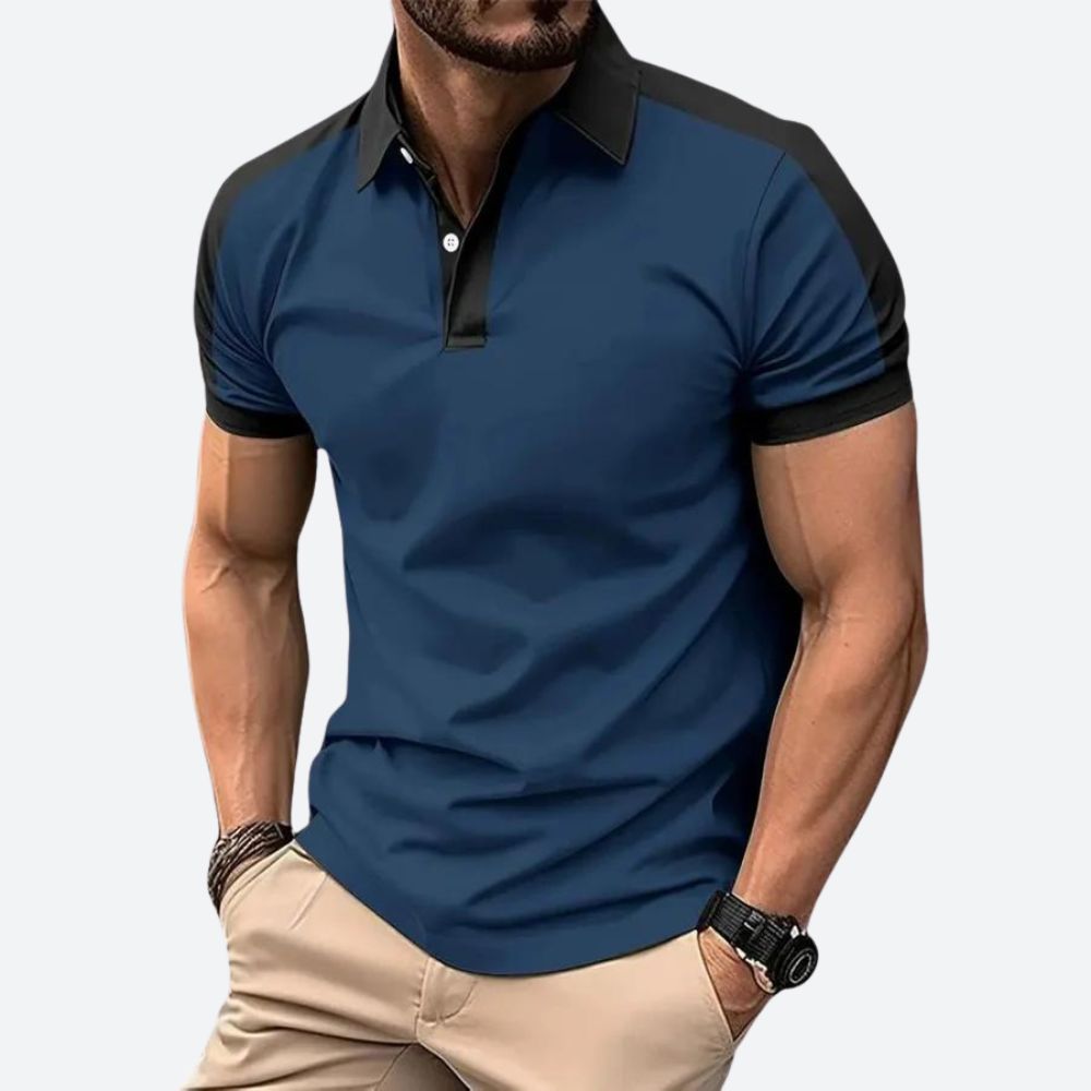 Sam | Men's Stylish Short Sleeve Polo Shirt-The Yellow Prime