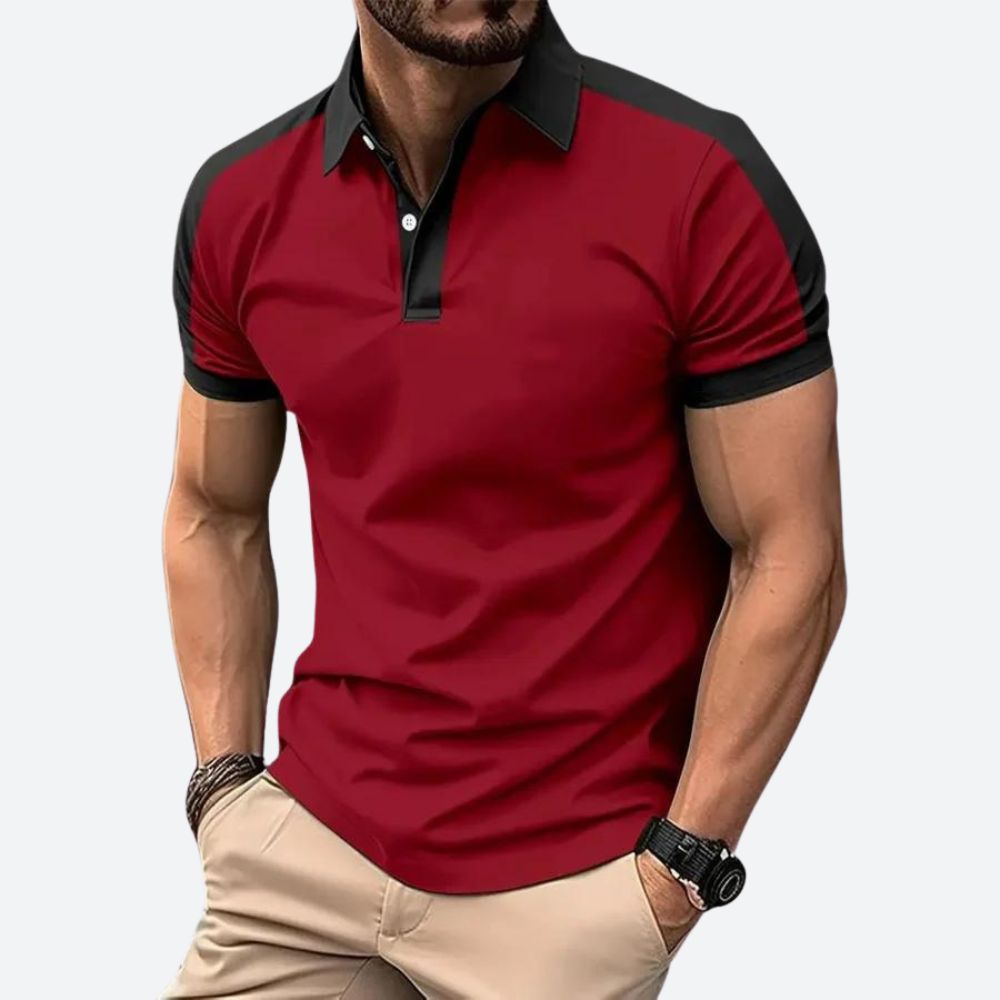 Sam | Men's Stylish Short Sleeve Polo Shirt-The Yellow Prime