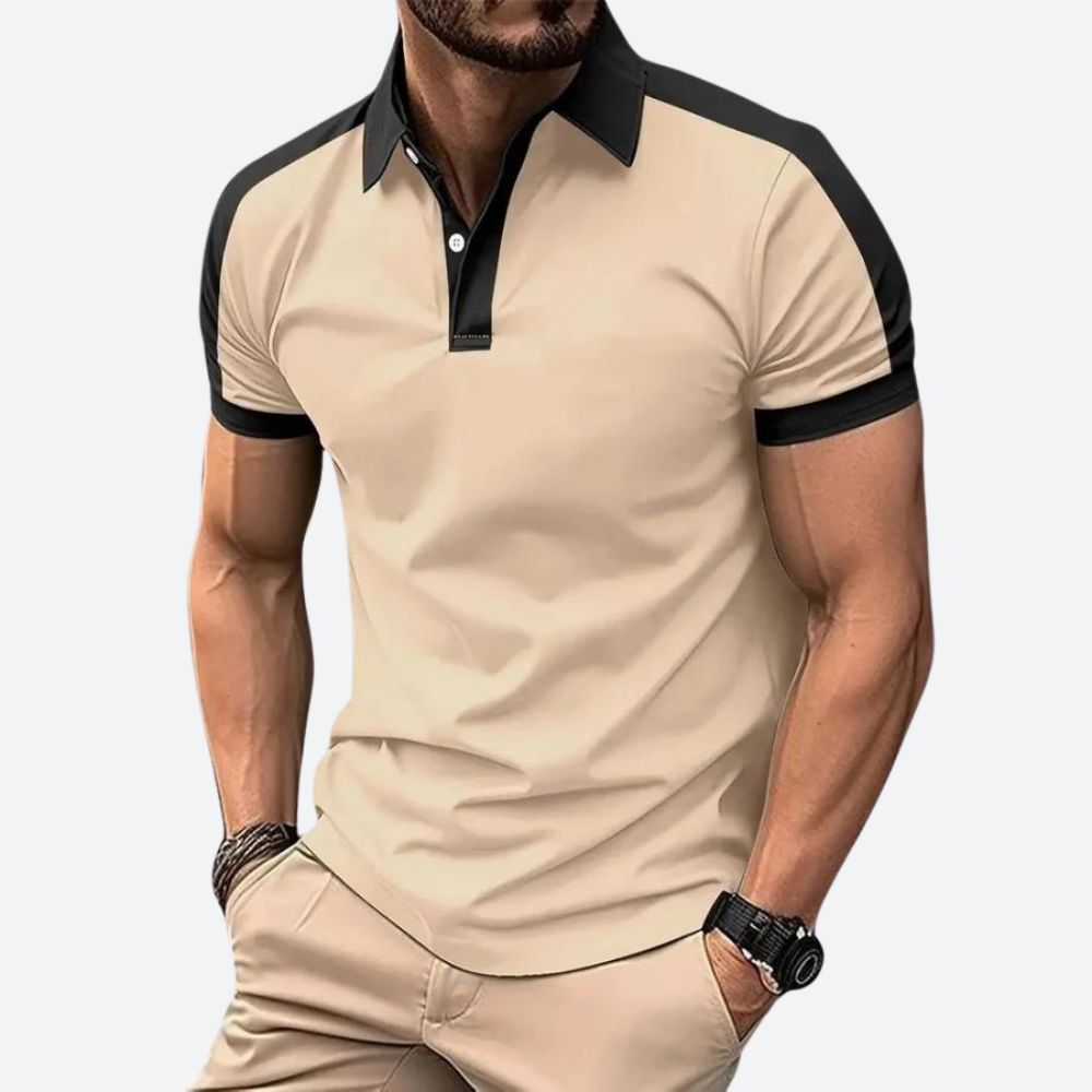 Sam | Men's Stylish Short Sleeve Polo Shirt-The Yellow Prime