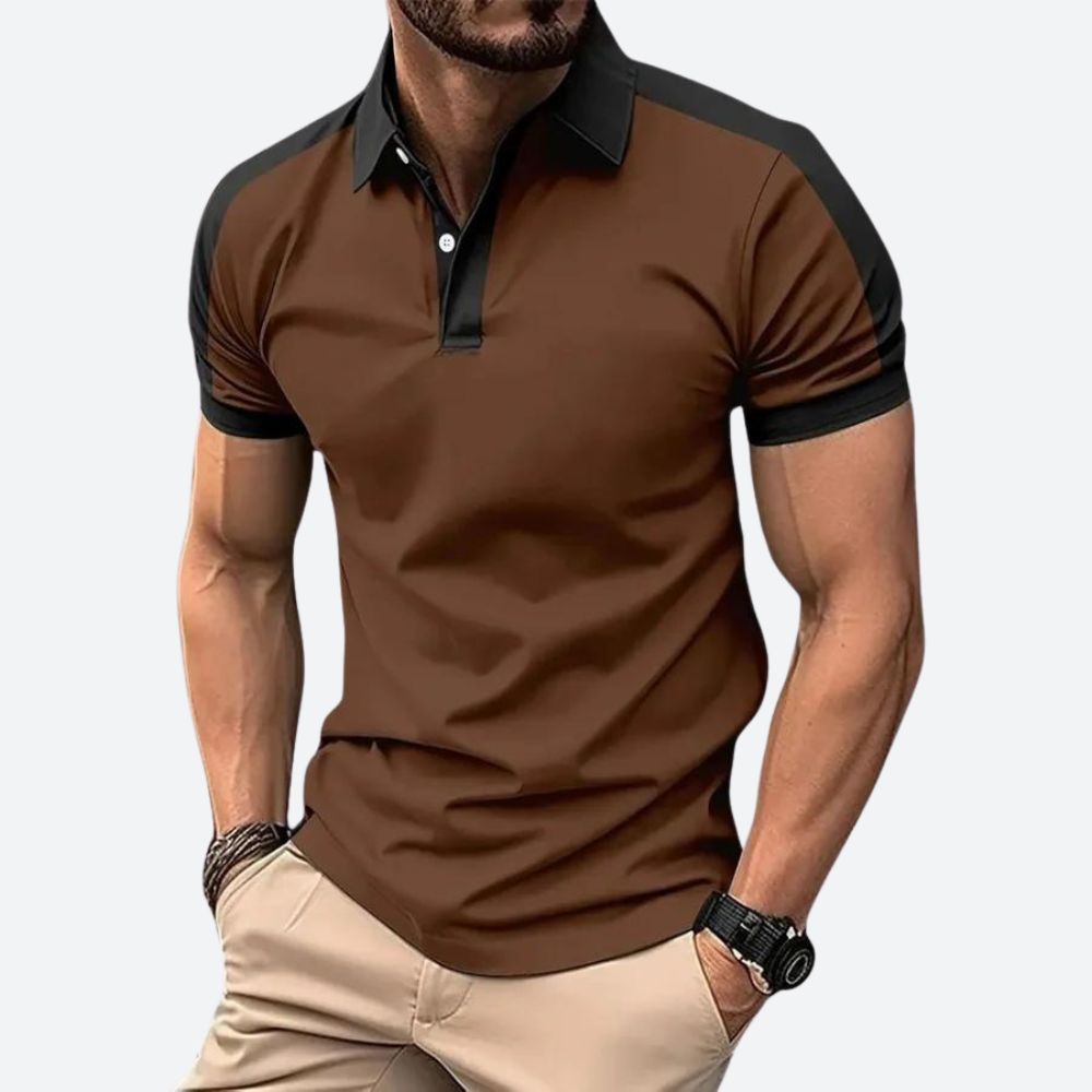 Sam | Men's Stylish Short Sleeve Polo Shirt-The Yellow Prime