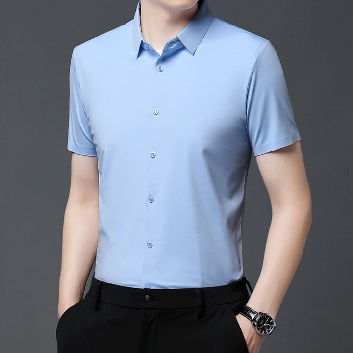 Men's Breathable Ultra Stretch Short Sleeve Business Casual Shirt-The Yellow Prime