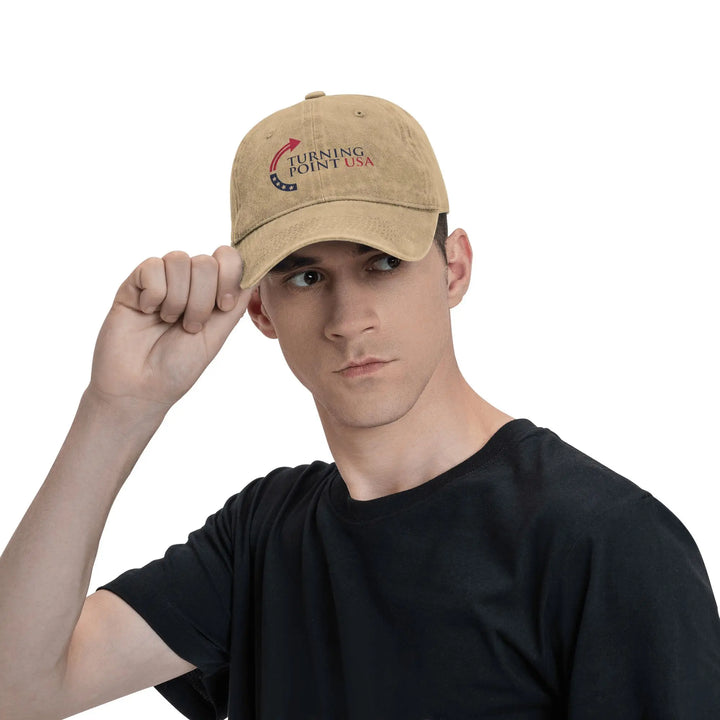 Men's Vintage-Inspired Washed Cotton Baseball Cap with Curved Brim-The Yellow Prime