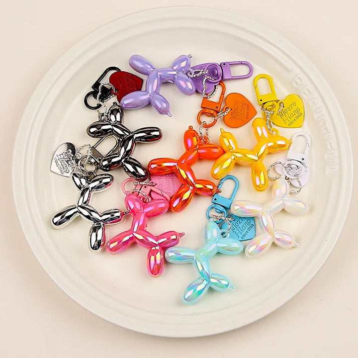Women's Cute Balloon Dog Keychain Resin Bag Pendant for Fall 2025-The Yellow Prime