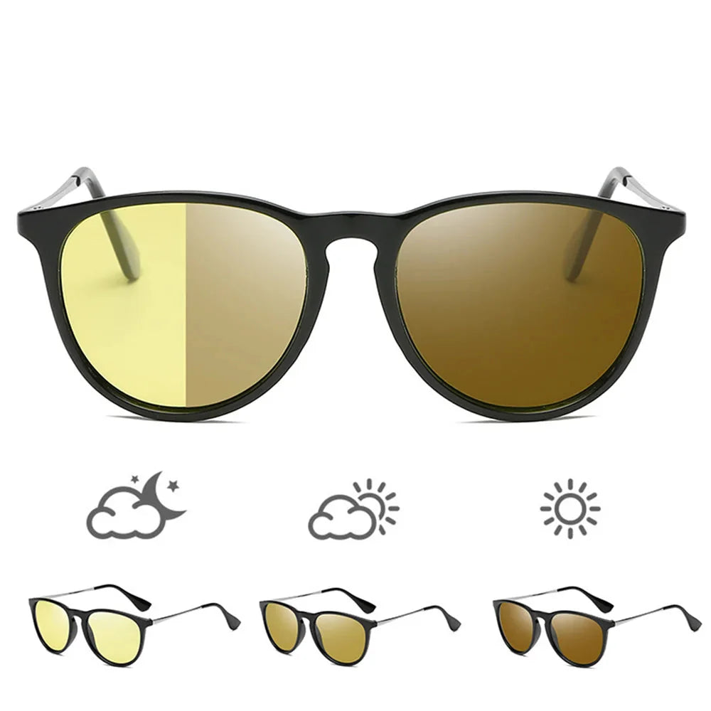 Photochromic Polarized Sunglasses for Night Driving with UV400 Lenses-The Yellow Prime