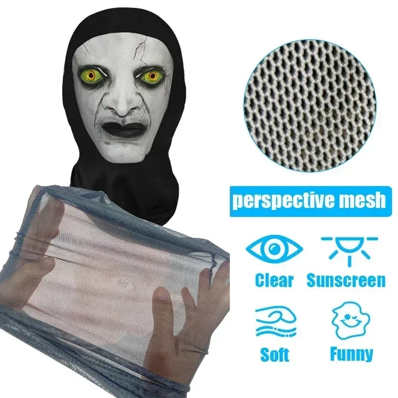 Halloweens morsomme cosplay-parykk- og maskesett for kreativ hodebekledning