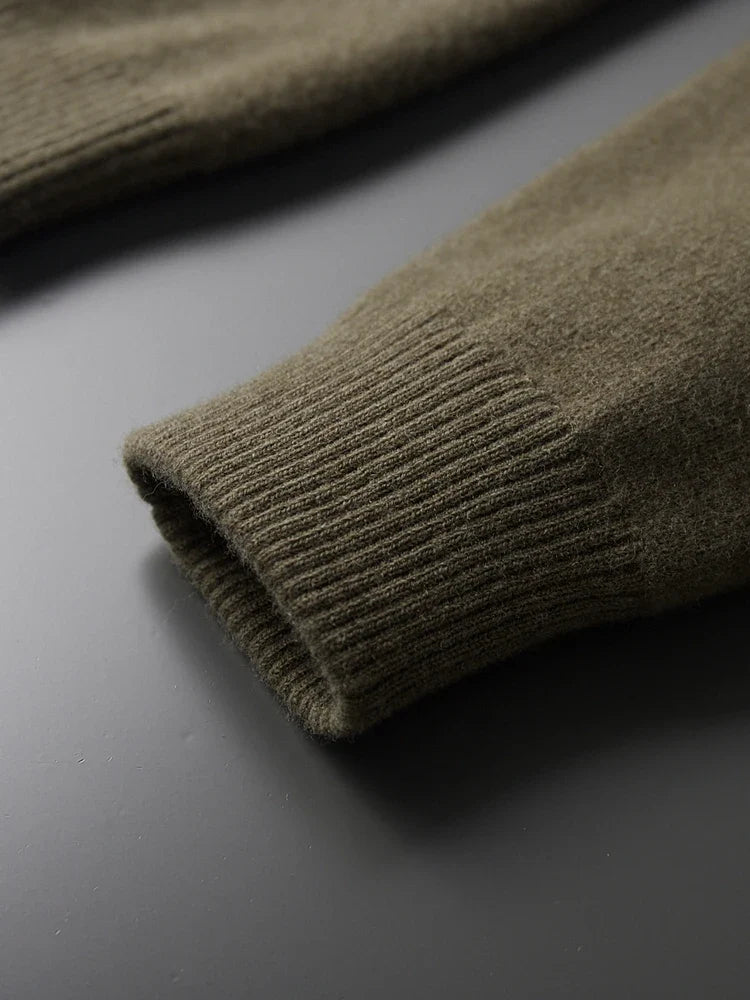 Men's Merino Wool Polo Cardigan | Stylish Button Sweater for Men