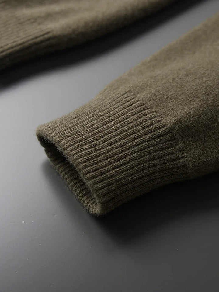 Men's Merino Wool Polo Cardigan | Stylish Button Sweater for Men