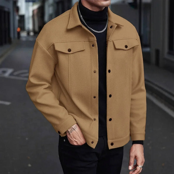 Evan | Men's Wool Button-Up Jacket