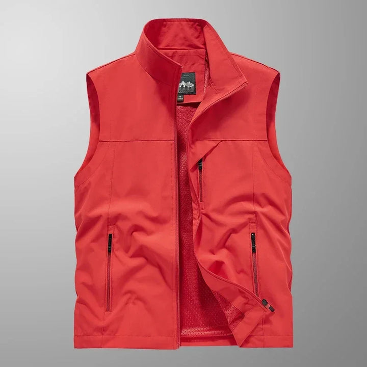 Men's Waterproof Versatile Sleeveless Vest - Lightweight Polyester