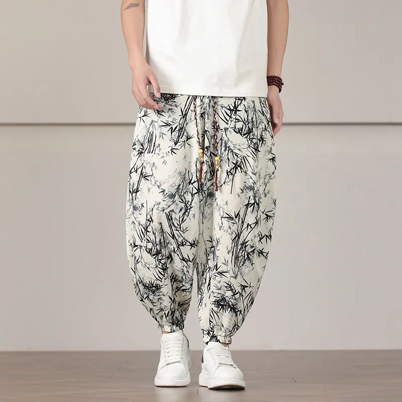 Men's Abstract Joggers - Panarea Style-The Yellow Prime