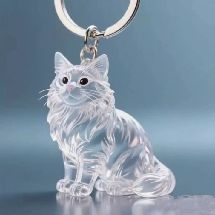 Women's Dog Hair Keepsake Keychain Clear Resin Pendant Charm-The Yellow Prime