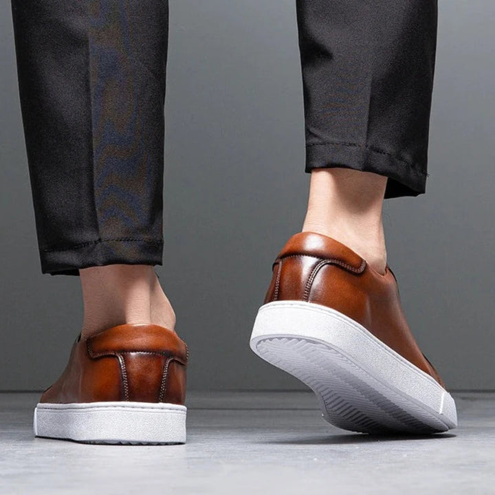 David | Men's Leather Sneakers-The Yellow Prime