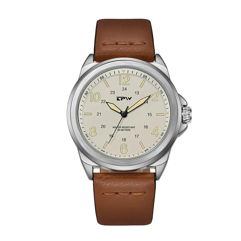Men's Rugged Military Analog Watch with 42mm Fabric Strap, 30M Water-Resistant-The Yellow Prime