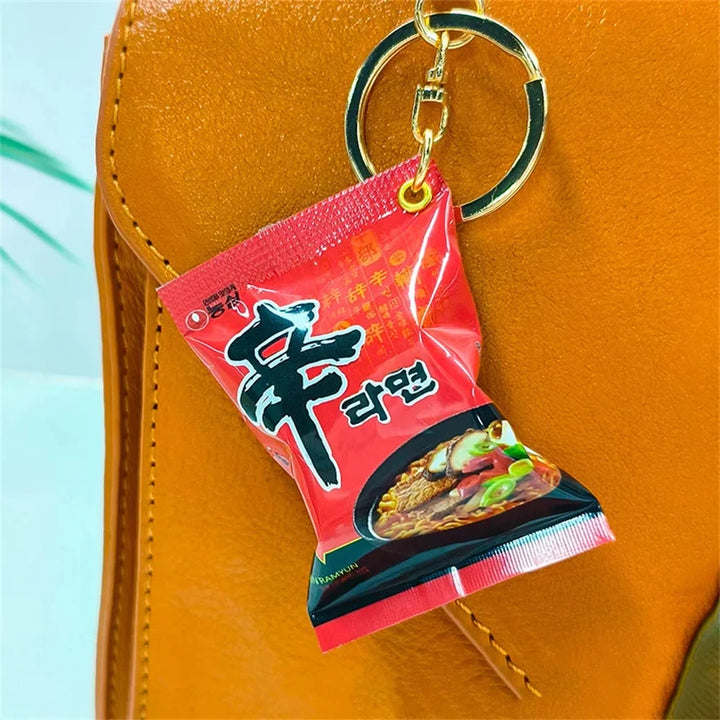 Women's Mini Snack Phone Charm Instant Noodle Keychain Gift-The Yellow Prime