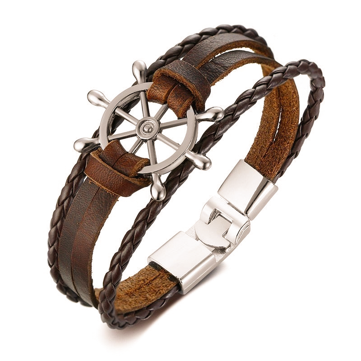 Sam | Men's Stylish Retro Helm Bracelet for Modern Style-The Yellow Prime