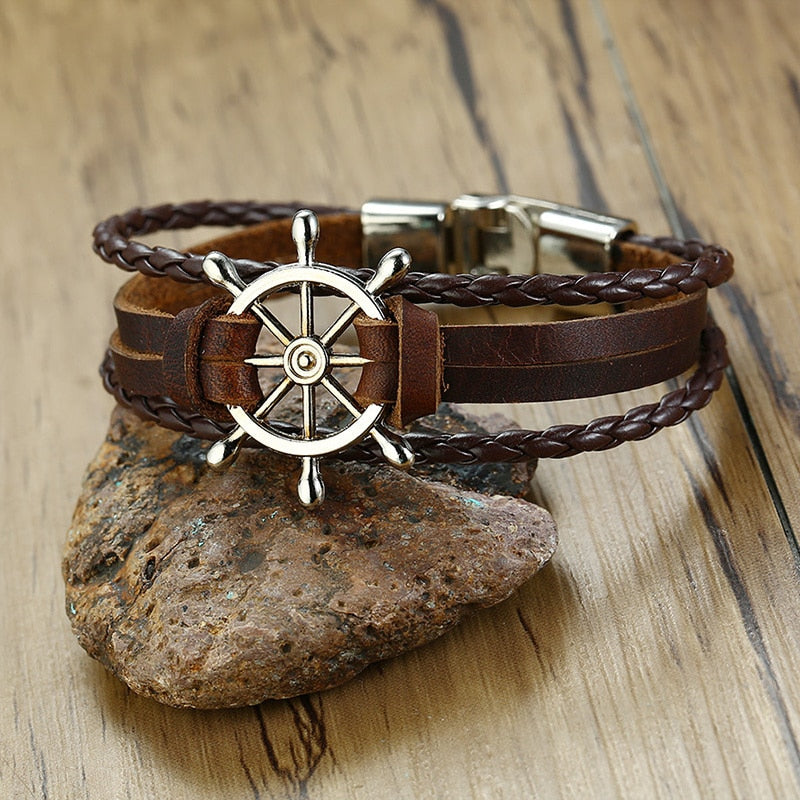 Sam | Men's Stylish Retro Helm Bracelet for Modern Style-The Yellow Prime