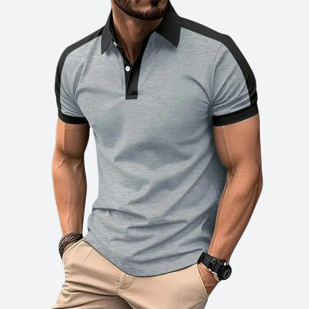 Sam | Men's Stylish Short Sleeve Polo Shirt-The Yellow Prime