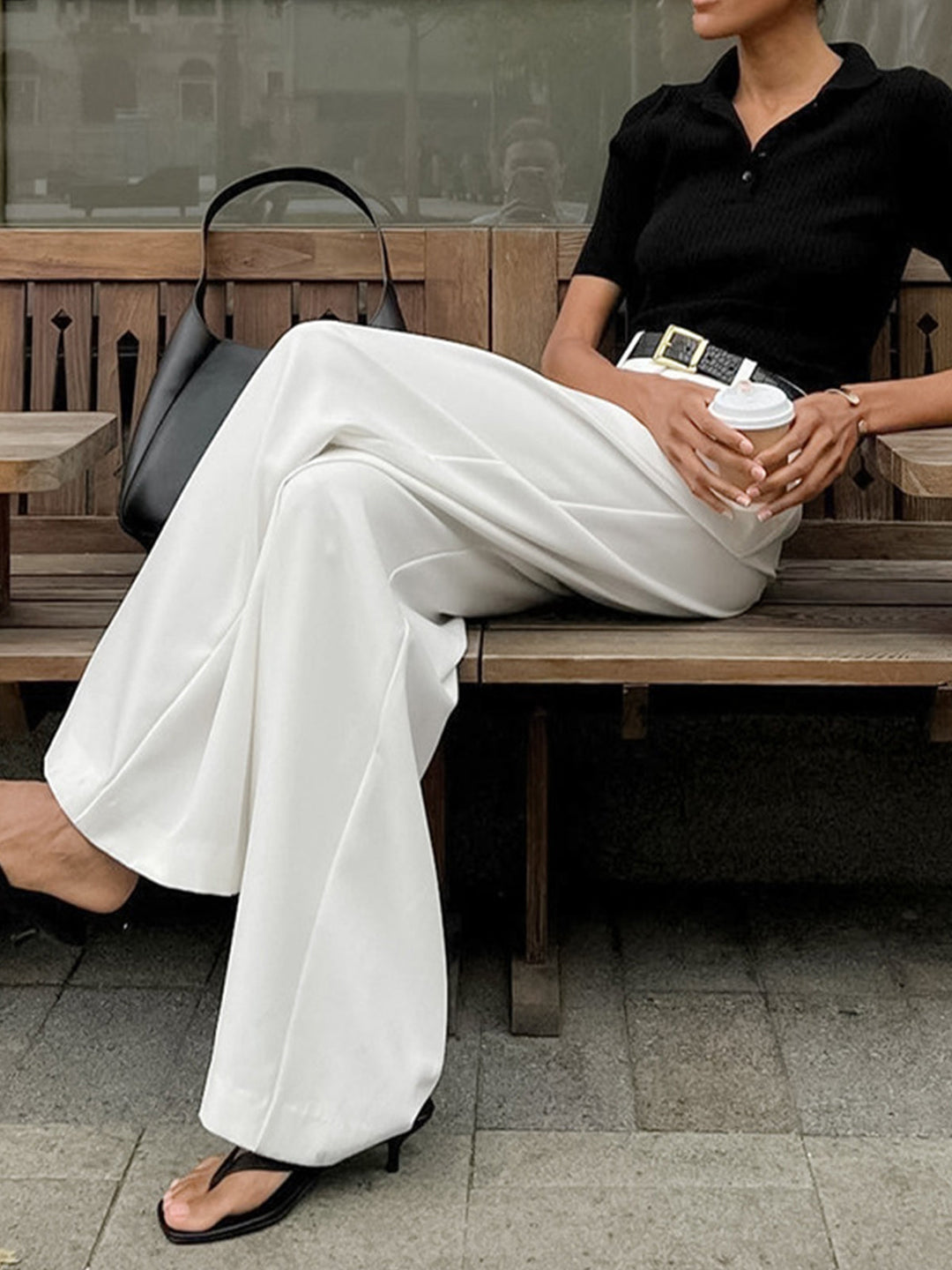 Samantha | Women's Wide Leg Trousers-The Yellow Prime