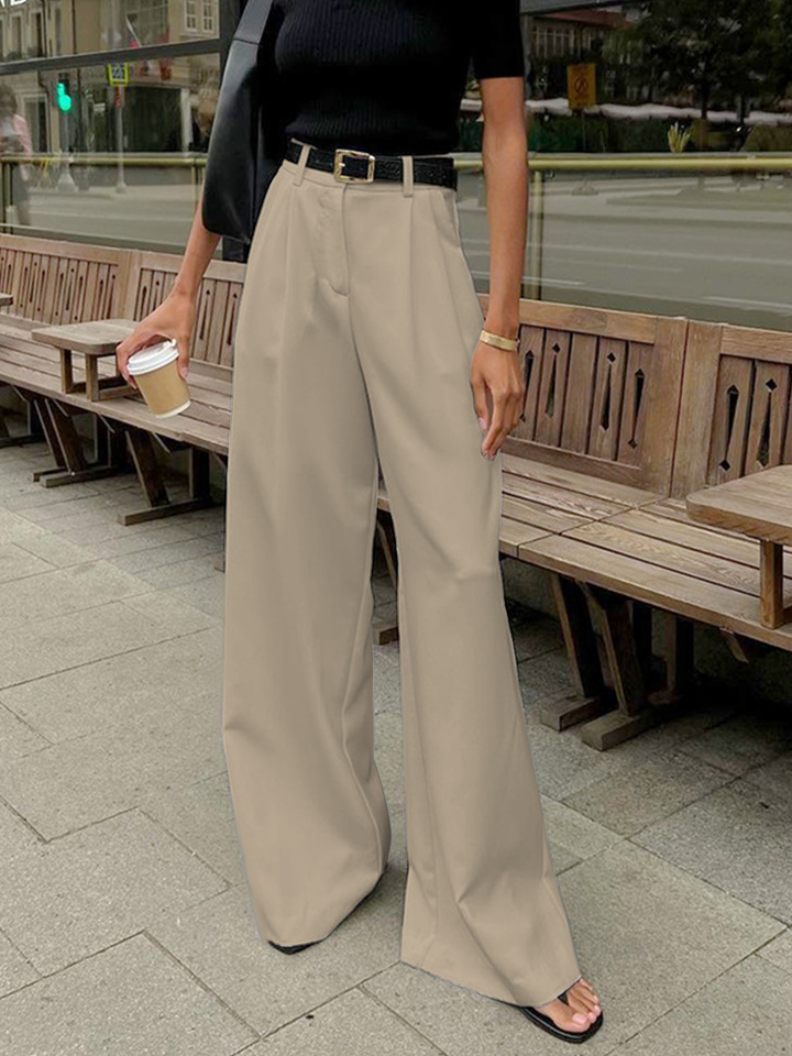 Samantha | Women's Wide Leg Trousers-The Yellow Prime