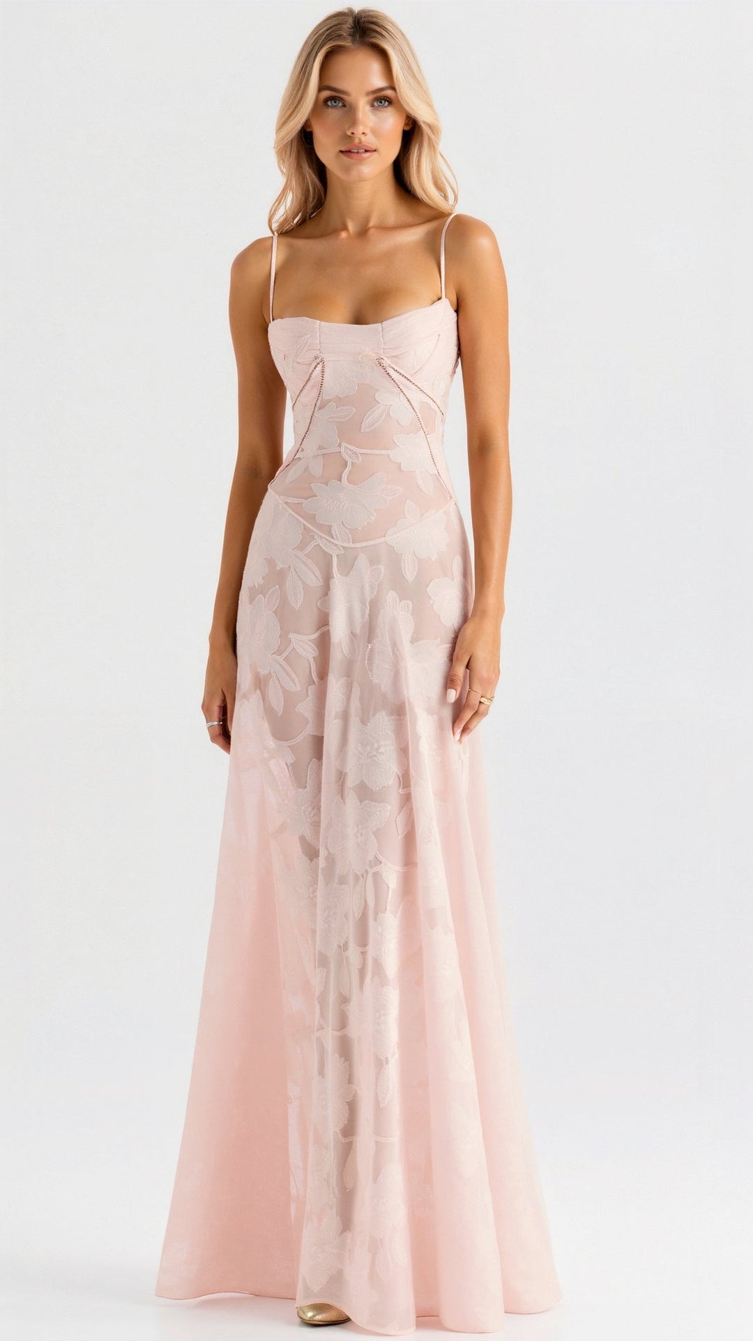 Cynthia | Elegant Maxi Dress for Wedding Guests-The Yellow Prime