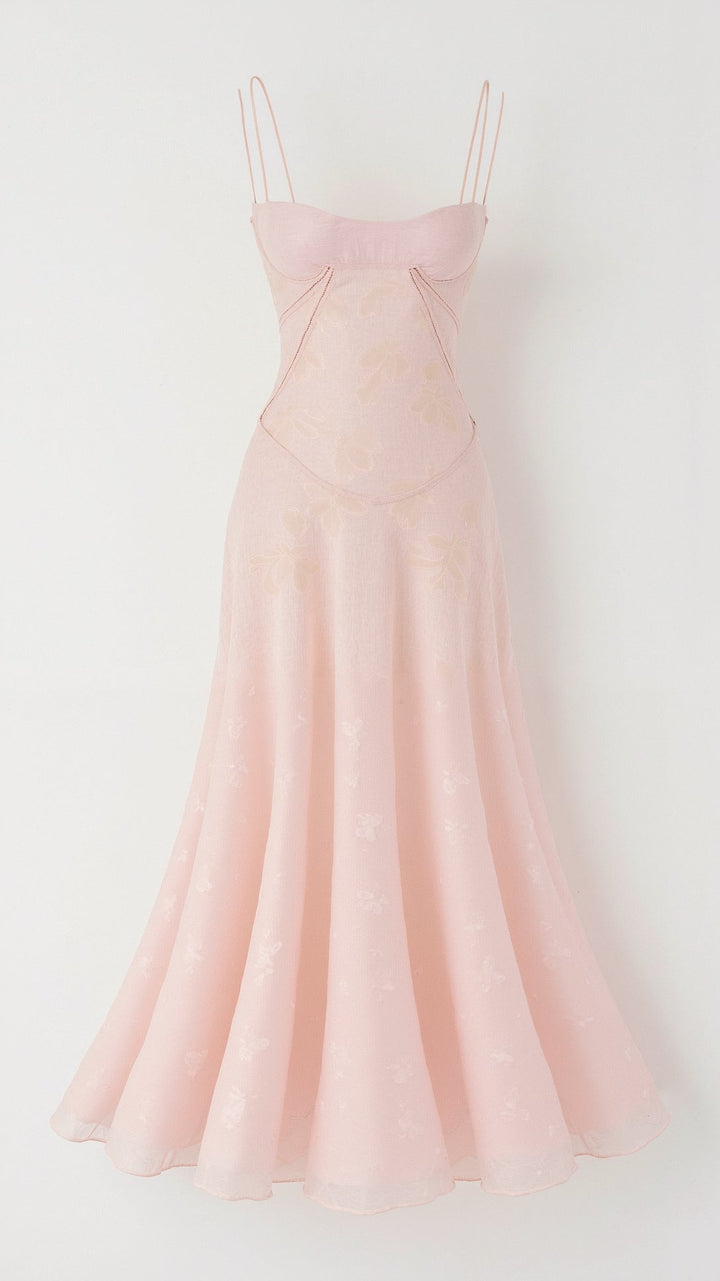 Cynthia | Elegant Maxi Dress for Wedding Guests-The Yellow Prime